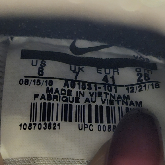Nike Air Force 1 Utility White Strap Closure Mn 8 | Wmn #AO1531-101 - Picture 11 of 11